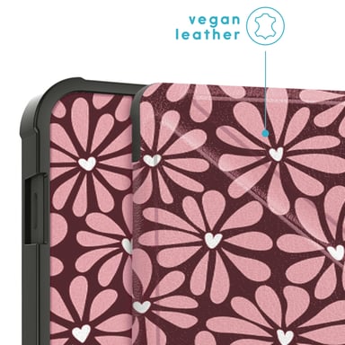 imoshion Étui de liseuse portefeuille design Pliable pour Kobo Libra Colour - Bloom Love Blush