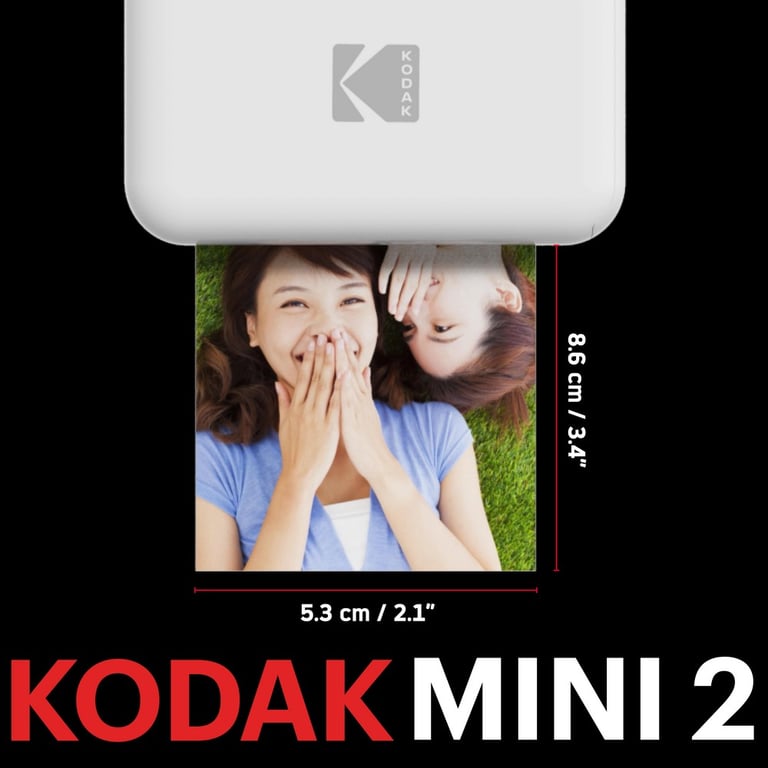 KODAK Pack Imprimante Photo Printer WiFi PM220 Blanc, cartouche MSC20 de 20 photos 5.4x8.6 cm et album photo 32.5x27 cm Kodak Beige - Compatible iOS et Android