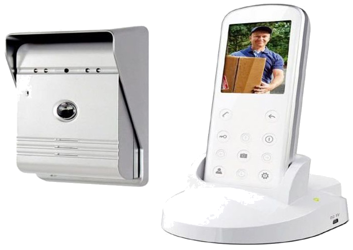 SMARTWARES Interphone vidéo sans fil VD36W 2,4 avec combiné portable