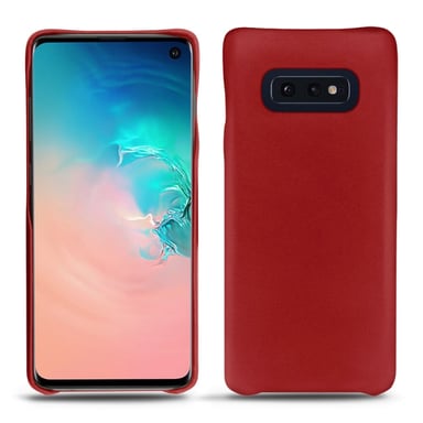 Coque cuir Samsung Galaxy S10E -  - Rouge - Cuir lisse
