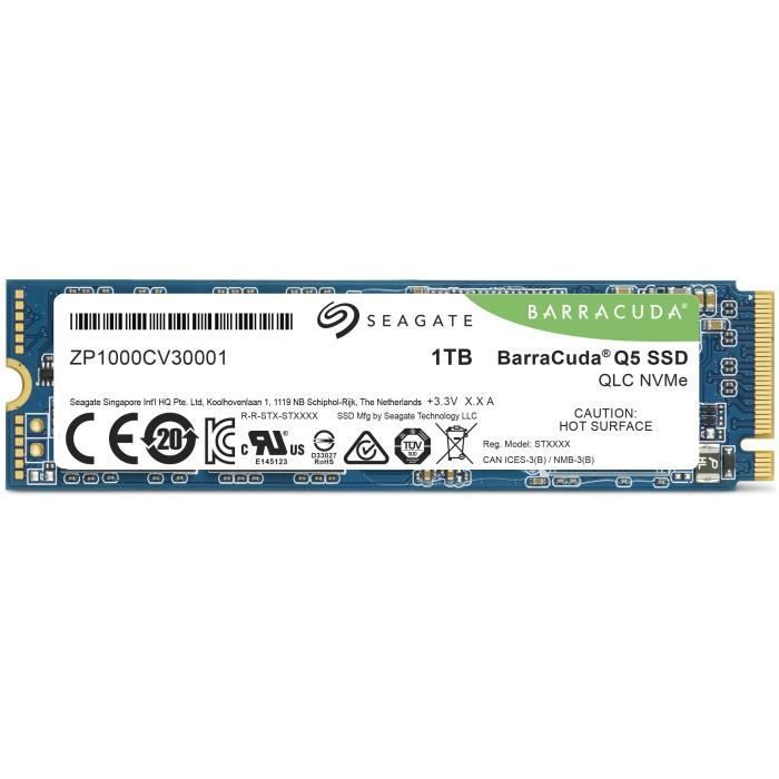 Seagate BarraCuda Q5 1TB 1 To M.2 PCI Express 3.0 NVMe QLC 3D NAND