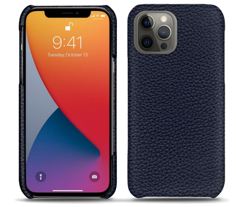 Coque cuir Apple iPhone 13 Pro Max - Coque arrièreBleu