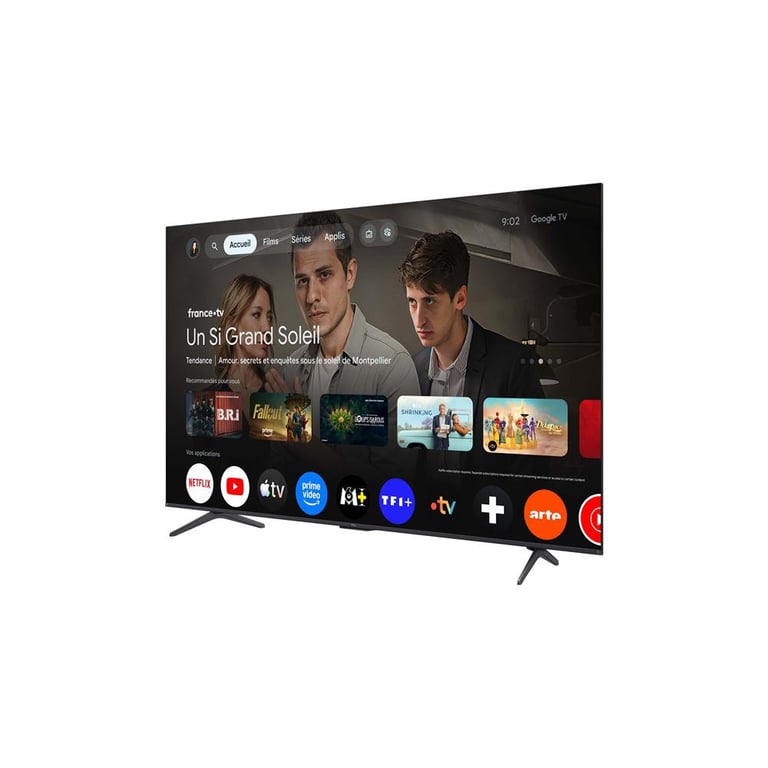 TV TCL QLED P8L 75P8L 75 4K UltraHD 144Hz Smart TV Google TV HDR10 Dolby Vision - vue 3
