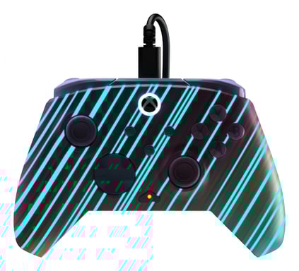 Turtle Beach Rematch Advanced Cotton Candy Manette de jeu filaire - Licence Xbox Series XS, Xbox One et PC avec Phosphorescent, Boutons Programmables, Gâchettes, commandes audio et câble de 2.5 m