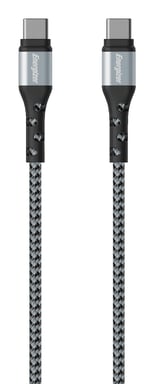 Energizer C521CKSL câble USB 2 m USB C Noir, Argent