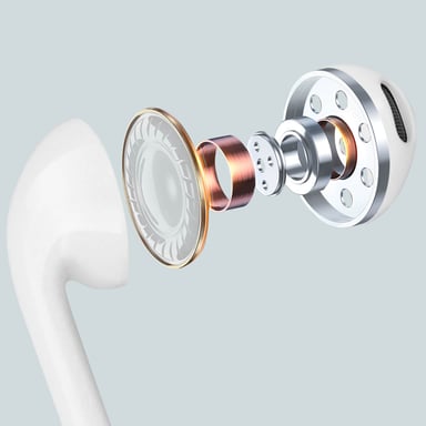 Auriculares con cable USB-C Micrófono Botón Multifunción Oppo Blanco