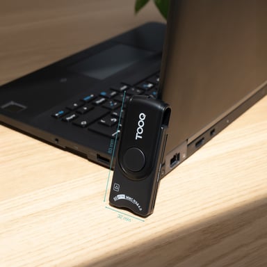 TooQ TQR-3012B lector de tarjetas con chip USB 2.0 Negro