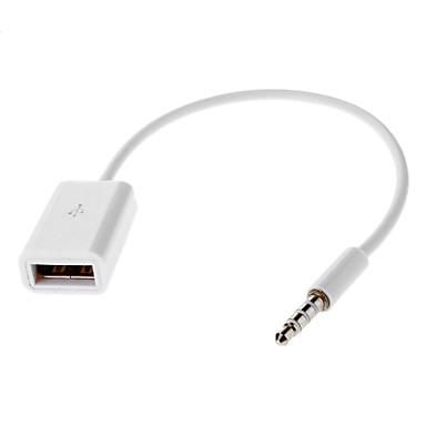 CoreParts AUDUSBF scheda di interfaccia e adattatore (Adapter 3.5mm to USB A female - White White - Warranty: 12M)