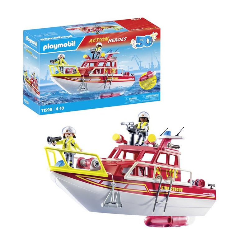 Jeux D'imitation Bateau De Sauvetage Et Pompiers Playmobil La Boite - vue 4