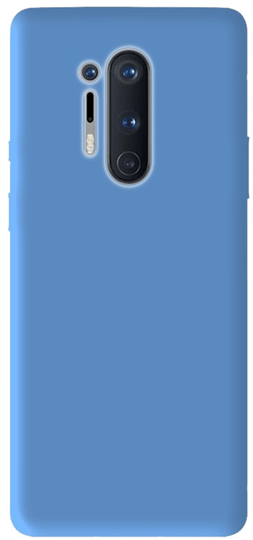 Coque silicone unie compatible Mat Bleu OnePlus 8 Pro