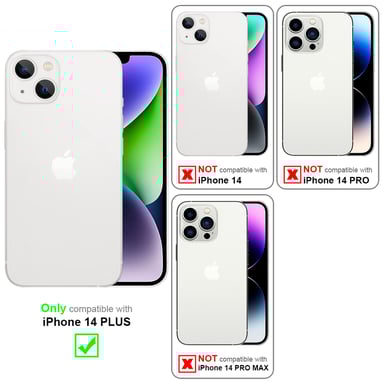 Funda para Apple iPhone 14 PLUS en Verde Menta Brillante - Cubierta protectora dorada Funda de silicona TPU flexible con protección para la cámara