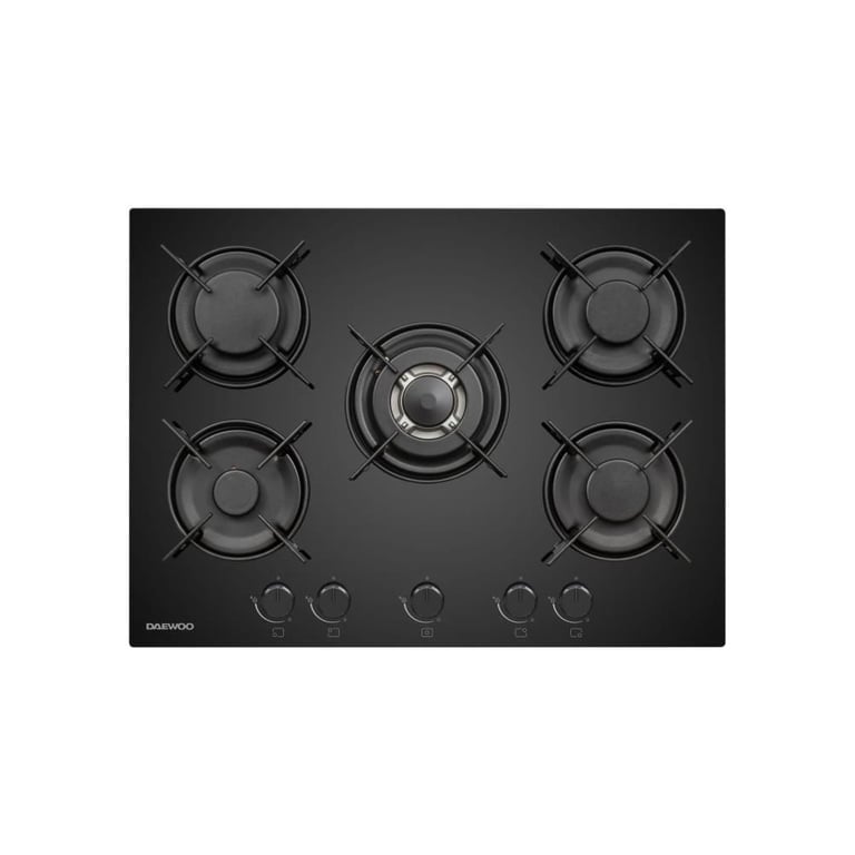 Plaque de cuisson à gaz DAEWOO 5 foyers 70 cm BH7GKF51BNM - vue 2