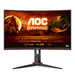 AOC G2 C24G2U/BK écran plat de PC 59,9 cm (23.6'') 1920 x 1080 pixels Full HD LED Noir, Rouge