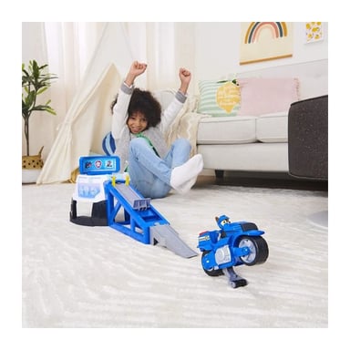 PAT PATROUILLE - PLAYSET LANCEUR MOTO PUPS Paw Patrol Avec Lanceur Interactif + Figurine Chase - 6060233 - Jouet Enfant 3 Ans et