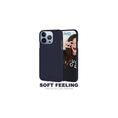 JAYM - Custodia in silicone blu con sensazione di morbidezza per Apple iPhone 15 Plus - Finitura in silicone - Ultra Soft Touch