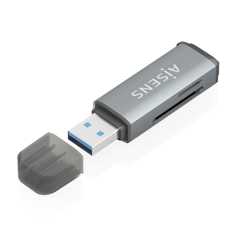 AISENS ASCR 2A09 GR lecteur de carte mémoire USB 3.2 Gen 1 3.1 Gen 1 Type A Neuf