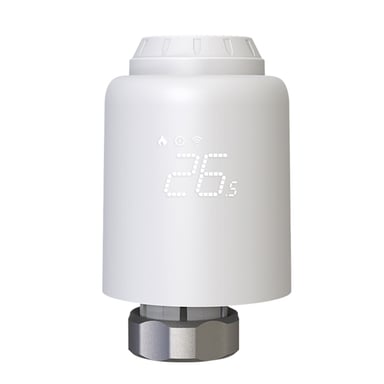 Válvula termostática de radiador Tellur Smart WiFi RVSH1, LED, blanca