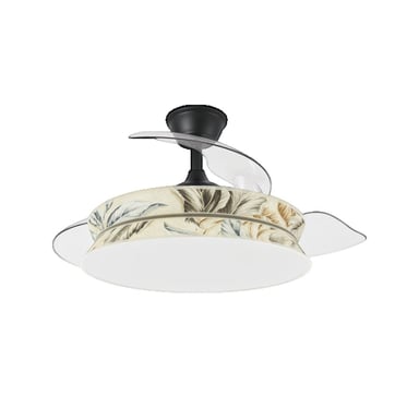 Ventilador de techo Fabrilamp decor 72W negro/transparente