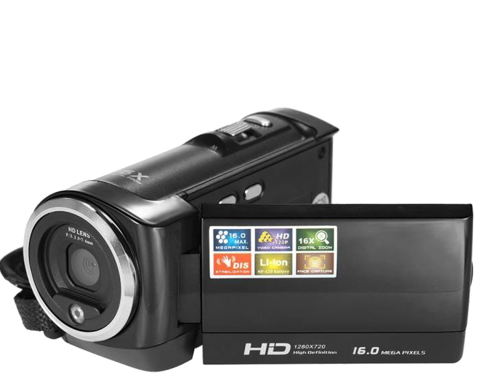 Mini Camescope HD 720P Zoom Numérique 16X 16Mp Ecran LCD 2.7 Pouces Rotatif 270° YONIS
