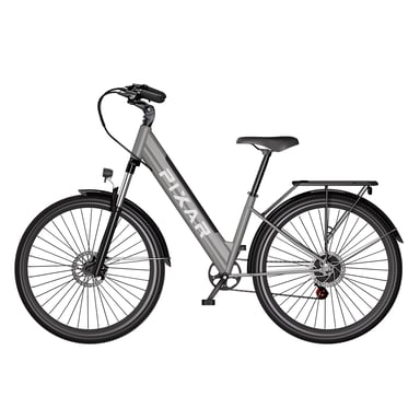 Bicicleta eléctrica urbana PIXAR Cruiser de 27,5'', motor de 250 W, batería de 36 V y 12,8 Ah