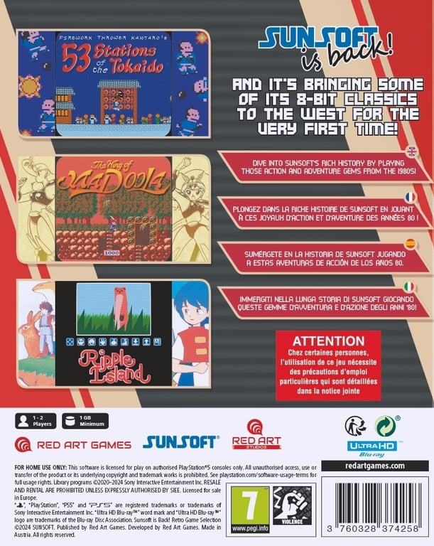 Sunsoft is Back ! Retro Game Selection PS5 Neuf - vue 3
