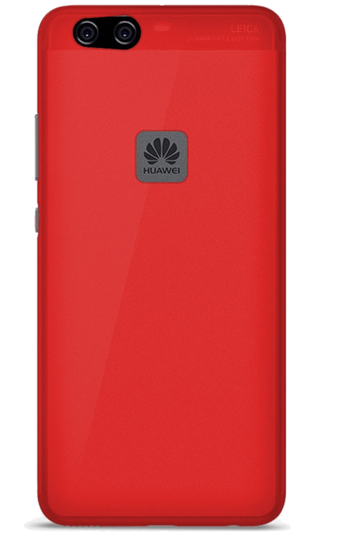 Coque silicone unie compatible Givré Rouge Huawei P10 Lite