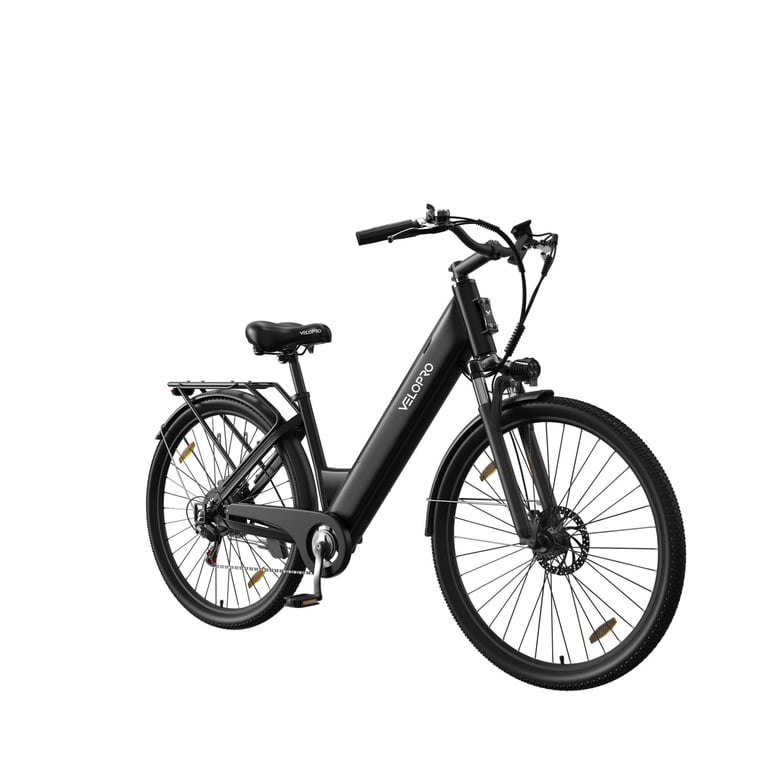 Vélo électrique de ville VELOPRO C1 batterie 36 V 13 Ah Shimano 7 vitesses porte bagages arrière Neuf