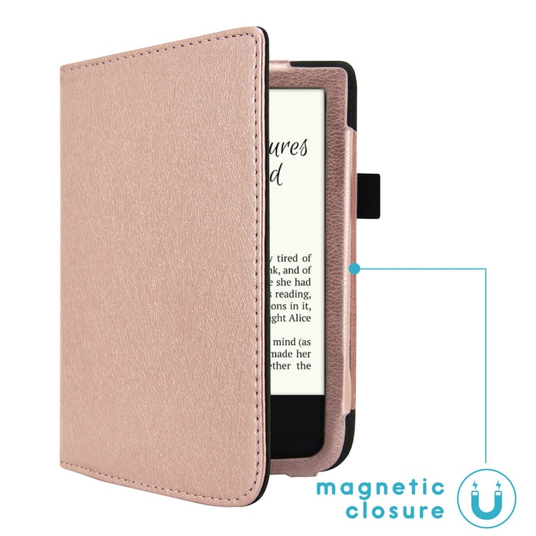 imoshion Étui de liseuse portefeuille en cuir végan pour Pocketbook Touch Lux 5 / HD 3 / Basic Lux 4 / Vivlio Lux 5 Neuf - vue 2