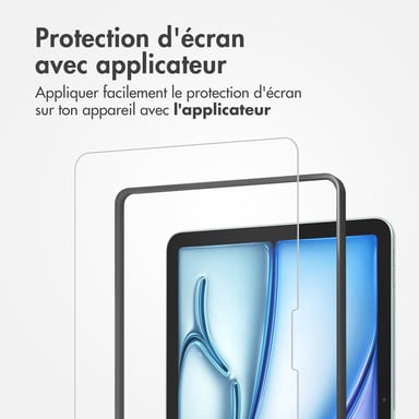 Accezz Protection d'écran en verre trempé avec applicateur pour Apple iPad Air 11 pouces (2025) M3 / (2024) M2
