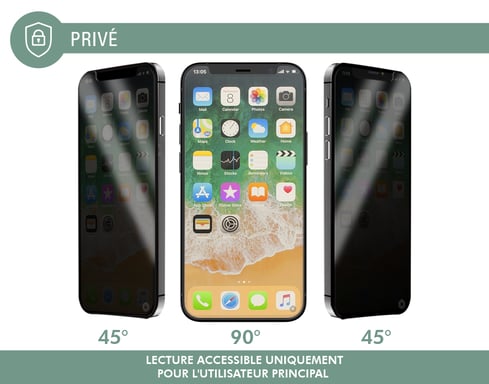 Protège écran pour iPhone SE 2020 Privé Verre trempé + Garantie à vie Force Glass