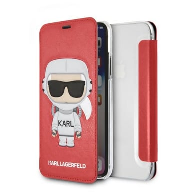 Étui Karl Lagerfeld Space Cosmonaut pour iPhone X/XS, rouge