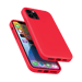 (O) Coque antichoc en gel de silicone doux pour Apple iPhone 12 Pro Max, Rouge Ardent