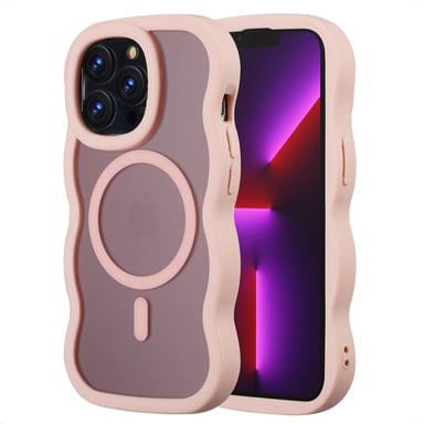 Selencia Coque arrière Wavy avec MagSafe pour Apple iPhone 13 Pro - Soft Pink