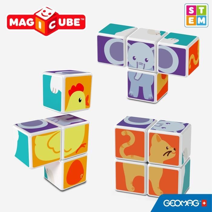 MAGICUBE Animaux Amis (4 Cubes) - Neuf