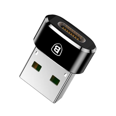 Baseus Adaptador de USB-A (macho) a USB-C (hembra) - OTG - Negro