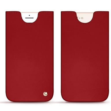 Pochette cuir Apple iPhone 8 Plus -  - Rouge - Cuir lisse