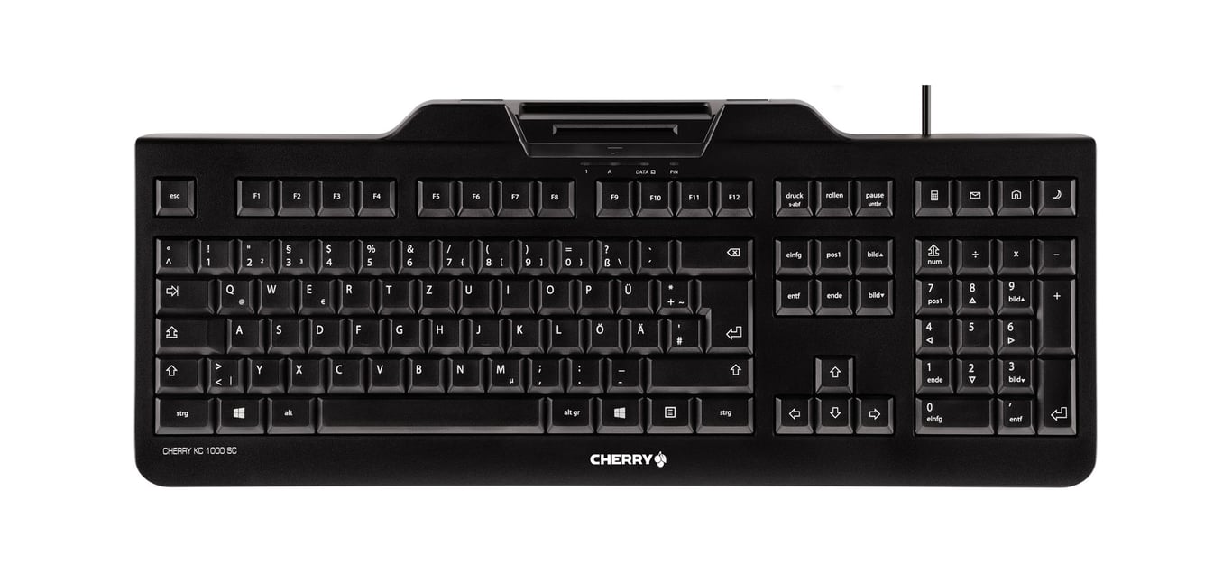 Cherry Kc 1000 Sc Clavier Usb Italien Noir - Excellent État