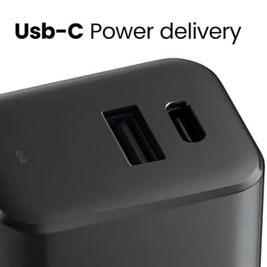 Caricatore da parete a doppia porta USB-C / USB-A GaN Power Delivery 45W