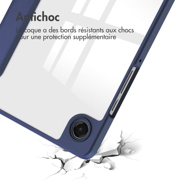 imoshion Coque tablette rigide Trifold pour Samsung Galaxy Tab A11 / A9 8.7 pouces - Bleu foncé
