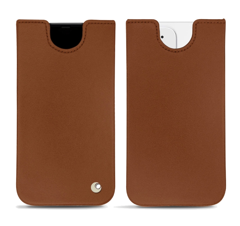 Pochette cuir Apple iPhone 12 - PochetteMarron