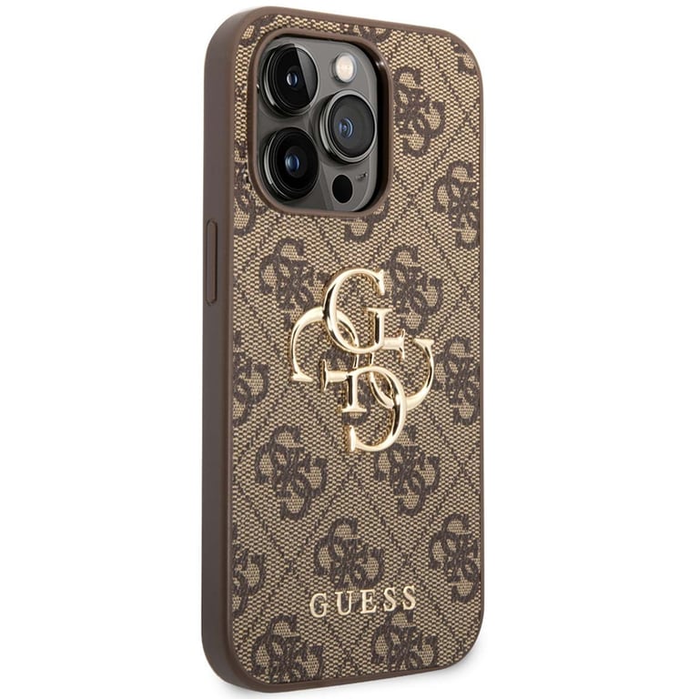 Coque Guess 4G Big Metal Logo iPhone 14 Pro Max Rigide - vue 3