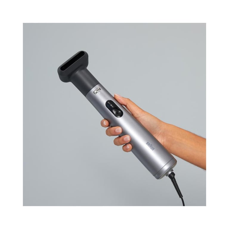Brosse soufflante chauffante Braun AS 4.3 1000 W IONTEC 3 températures 2 vitesses mode froid Noir et argent - Neuf
