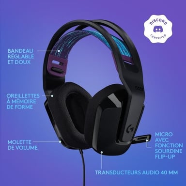 Logitech G G335 Auriculares con cable Diadema Play Negro