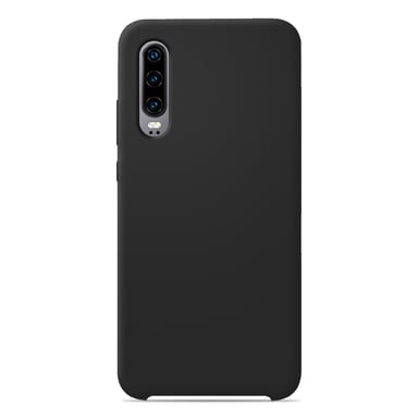 Coque silicone unie Soft Touch Noir compatible Huawei P30