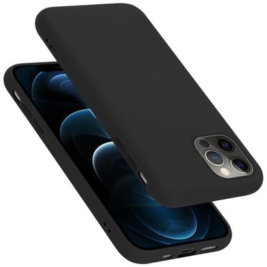 Coque pour Apple iPhone 13 PRO en LIQUID BLACK Housse de protection Étui en silicone TPU flexible