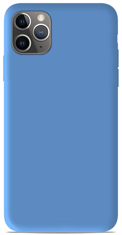 Coque silicone unie compatible Mat Bleu Apple iPhone 11 Pro Max