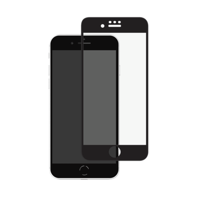 Protection d'écran antibactérienne en verre trempé ultra-résistant à bords incurvés pour Apple iPhone SE 2022, Noir