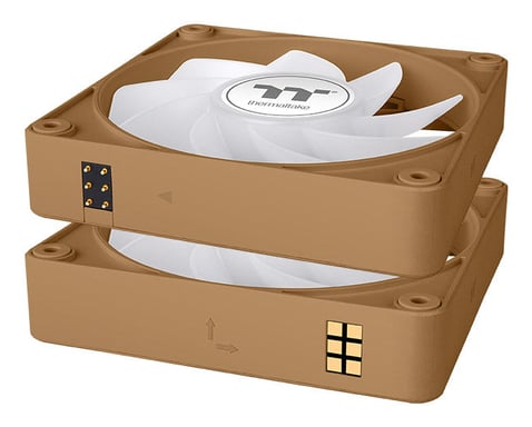 Thermaltake CT120 EX Reverse ARGB Sync PC Carcasa del ordenador Ventilador 12 cm Marrón, Arena 3 pieza(s)