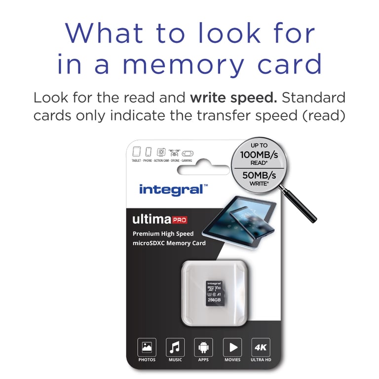 Integral INMSDX256G 10090V30 mémoire flash MicroSD UHS I Neuf - vue 2