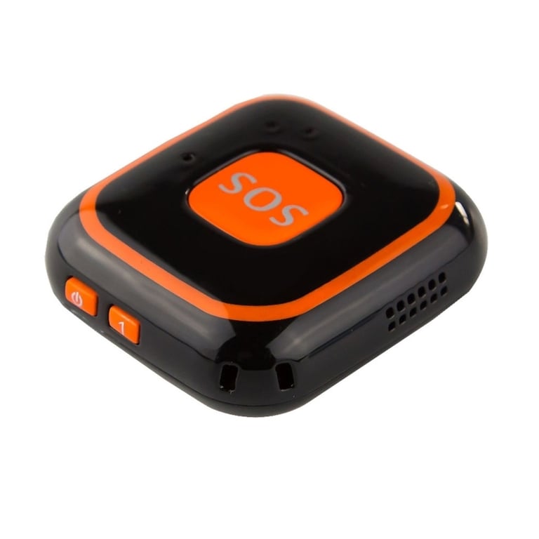 Mouchard GPS Android Iphone Traceur Alarme Sos SMS Horloge Parlante Noir  Orange YONIS